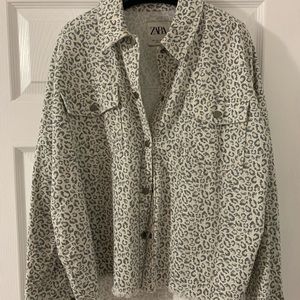 Cheetah print oversized shirt